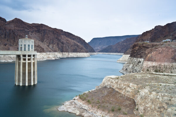 The “bathtub ring” around Lake Mead illustrates the overuse of the Colorado River.
