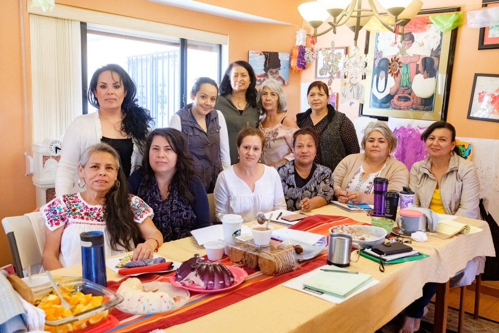 2019: Parent Pioneers meet in Rosa RiVera Furumoto’s home.