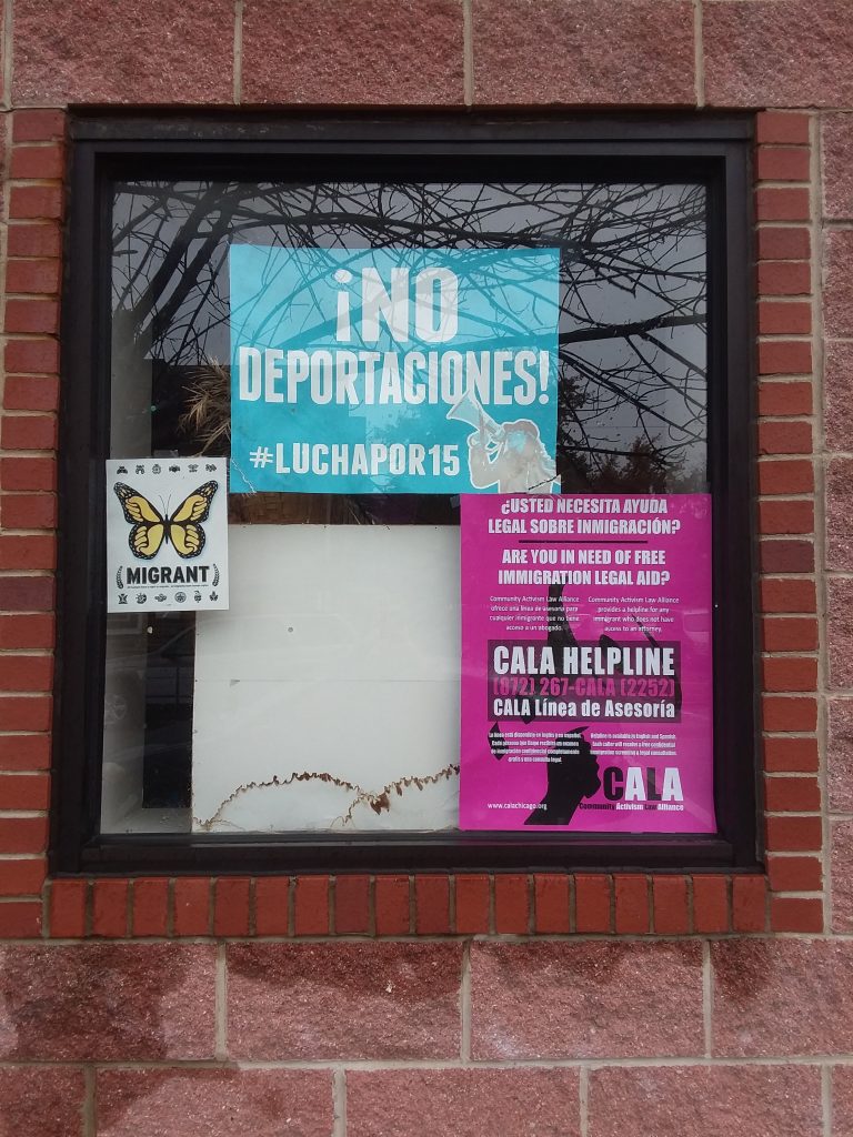 2018: Im/Migration posters in La Villita are a reminder of rights and policing realities.