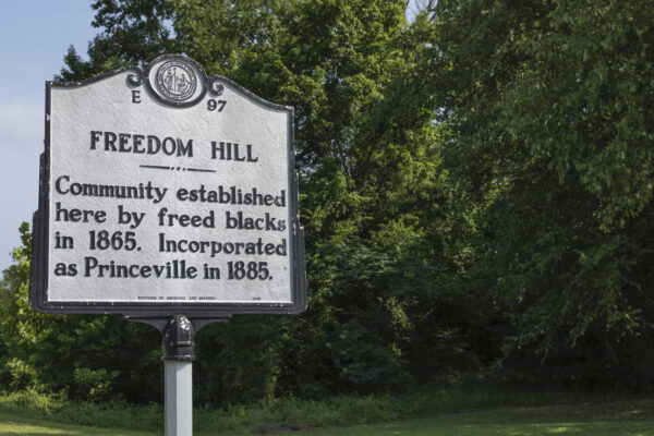 2017: North Carolina Historical Marker in Freedom Hill, North Carolina Department of Cultural Resources.