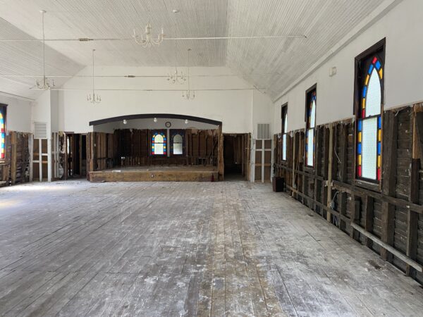 Flood damage to Princeville's first church Mount Zion Radicue Primitive Baptist Church, built in 1871.
